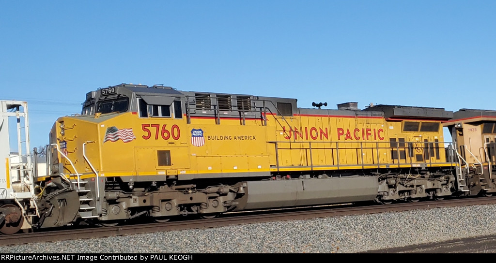 UP 5760 exits the East End of The UP Cheyenne Yard heading eastbound with A New Train Crew towards the UP North Platte, Nebraska Yard 